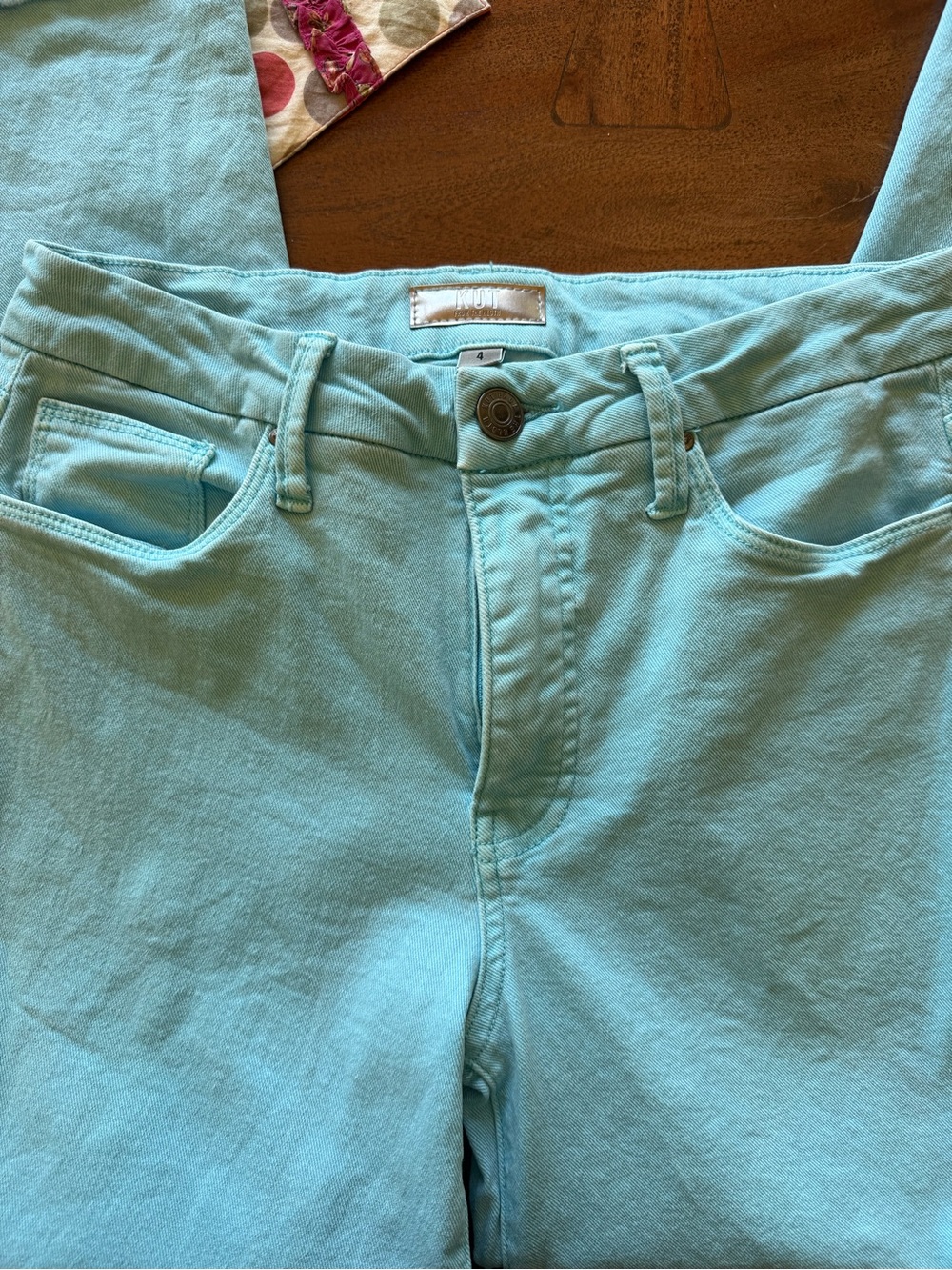 Kut from the Kloth Meg Wide-Leg cropped jeans—capri blue - Picture 4 of 4